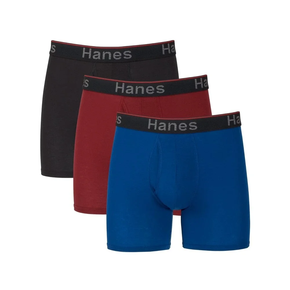 Hanes Men's 3-Pack Comfort Flex Total Pouch Support Boxer Briefs - Small 28-30